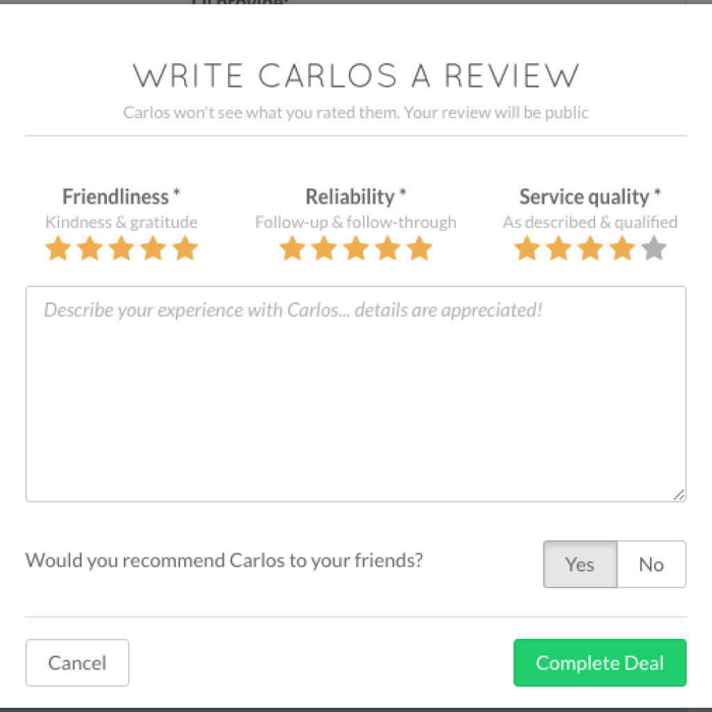 Simbi's new and improved Ratings and Reviews system